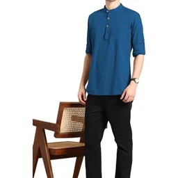UNLIMITED Men Mandarin Collar Long Sleeves Kurta image 3