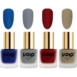 VOLO Set of 4 Velvet Dull Matte Nail Polish - 8 ml Each - 19-20-22-37-picture-10