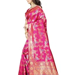 SAREEFLAME Woven Design Zari Banarasi Saree image 4