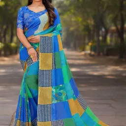 KALINI Geometric Printed Saree-image-91