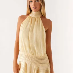 LULU & SKY Women Halter Neck Blouson Mini Dress-picture-37