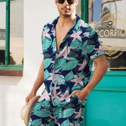SZN Men Floral Printed High-Rise Shorts-picture-22