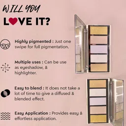 JUSTGOLD Master Professional Collection Highlighter Palette-JG #566 image 4