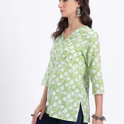 Anouk Rustic Floral Printed V-Neck Straight Kurti image 2