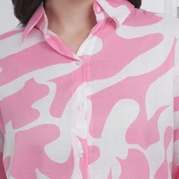 Belfry Abstract Printed Pure Cotton Shirt With Shorts image 2