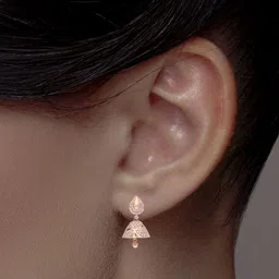 C KRISHNIAH CHETTY JEWELLERS PVT LTD Women 18Kt Gold Jhumka Earrings - 7.26 g-picture-11