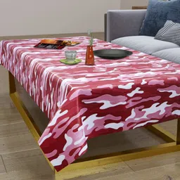 LooMantha Rust Geometric Printed Waterproof Plastic 4-Seater Table Cover image 3