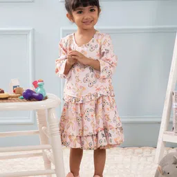 THE BABY TRUNK Girls Printed Long Sleeves Top With Skirt-picture-21