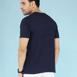 NOBLE HUSTLE Men Cotton Round Neck T-shirt image 2