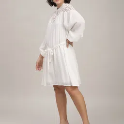 ANAI Women Self Design Shift Dress image 5