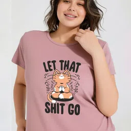 Toodle Plus Plus Size Women Printed T-shirt-image-52