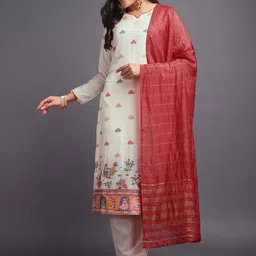 DISHWA FASHION Women Regular Kurta with Trousers & With Dupatta-picture-33