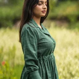 JITI Checked A-Line Dress image 4