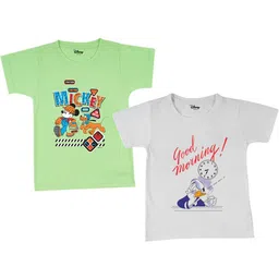 Disney By Miss and Chief Boys Pack of 2 Mickey & Donald Bio Finish Printed Cotton T-shirts-picture-24