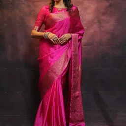 Vidula Fashion Woven Design Zari Silk Blend Handloom Saree image 2