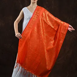 Exotic India Ethnic Motifs Woven Design Om Namo Venkatesaya Namaha Mantra Shawl-image-62