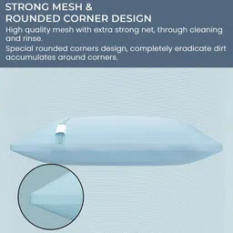 Aura 9-Pcs Blue Reusable Mesh Laundry Bags With Zipper image 2