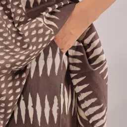 JISORA Printed V-Neck Pure Cotton Tunic With Palazzo Co-Ords image 5