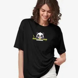 URBANICE Women Printed Drop-Shoulder Sleeves T-shirt-image-40
