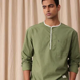 Mr Bowerbird Contrast Trim Casual Shirt-picture-23