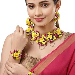 craftsai exports Women Yellow Jewellery Set-picture-10