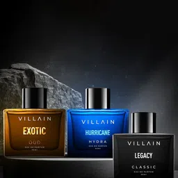 VILLAIN Exotic,Hurricane & Legacy Set Of 3 Long Lasting Eau de Parfum- 50ML Each image 1