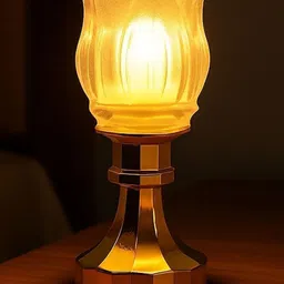 DeoDap White Glass Abstract Shaped Table Lamp image 5