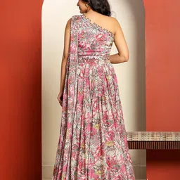 Ragavi Printed Ready to Wear One-Shoulder Neck Lehenga With Choli & Attached Dupatta image 5