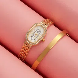 HAUTE SAUCE by Campus Sutra Women Set Of 2 Roman Watch & Bracelet SSM25_HSWB5088-picture-11