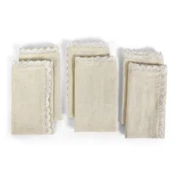 fingercraft Cream 6 Pieces Cotton Table Napkins-picture-26