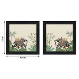 RANDOM White & Green Printed Traditional Wall Clock image 2
