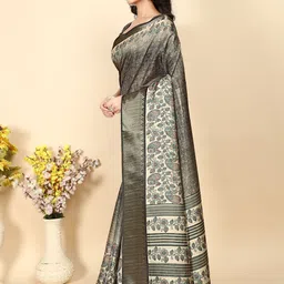 J 6 DESIGNER Ethnic Motifs Silk Cotton Handloom Saree image 5