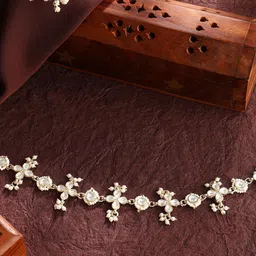 Priyaasi Women Gold-Plated Artificial Stones and Beads Studded Matha Patti Head Jewellery image 1