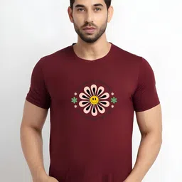 KaamBhari Graphic Printed Round Neck Pure Cotton Regular Fit T-shirt-picture-33