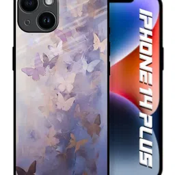 QRIOH Floral Printed iPhone 14 Plus Back Case Mobile Accessories-image-72