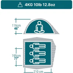 Quechua By Decathlon Camping Tent image 2
