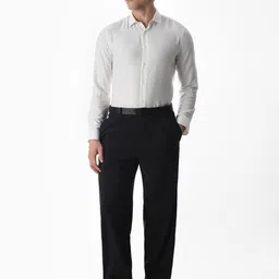 Jack & Jones Men Slim Fit Textured Spread Collar Formal Shirt image 5