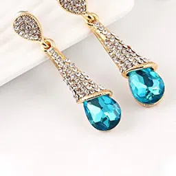 YouBella Gold-Plated Stone Studded Drop Earrings-image-63