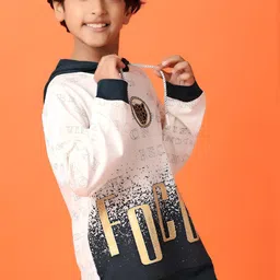 V-Mart Boys Typography Printed Hood Cotton T-shirt-picture-22