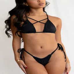 Bartus Shoulder Straps Sleeveless Swim Bikini Set image 3