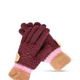 LOOM LEGACY Women Patterned Acrylic Winter Gloves image 4