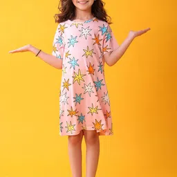 YK Girls Printed Nightdress-image-98