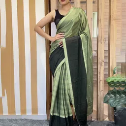 DIVASTRI Striped Pure Chiffon Ready to WearSaree-picture-12