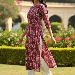 THE FAB FACTORY Ethnic Motifs Printed Kurti-picture-34