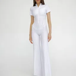 LULU & SKY Women Shirt Collar Basic Jumpsuit-picture-32