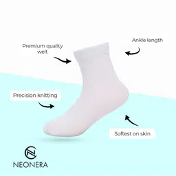NEONERA Kids Pack Of 3 Cotton Ankle Length Socks image 3