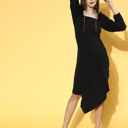 Moda Rapido Crepe Bodycon Mini Dress-picture-14