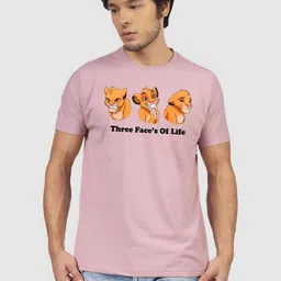 Greylongg Men Graphic Printed Round Neck Cotton Simba T-shirt-image-98