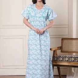 Secret Wish Women Printed Maxi Nightdress-picture-20