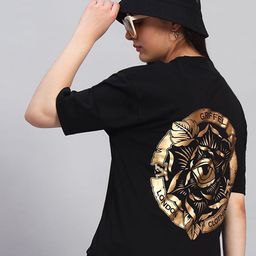 GRIFFEL Women Printed Pure Cotton Pockets T-shirt-picture-20